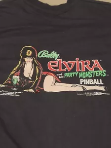 Vintage 1989 Elvira T Shirt And The Party Monsters Pinball Bally Rare - Bild 1 von 7