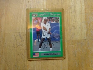 Handsignierte Tennis Sport Sammelkarte Mali Vai Washington - Bild 1 von 3