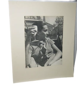 Man Ray (1890-1976) Photograph of Meret Oppenheim c 1975 w Stamp - Bild 1 von 2