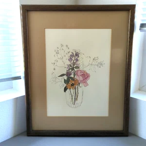 Watercolor Painting Wild Flower by Mary Lou Goertzen OOAK Original Countryside - Picture 1 of 8