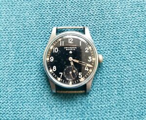 Vintage ww2 Era Universal Geneve Cal 262 Dutch Military Wrist Watch Works Well P
