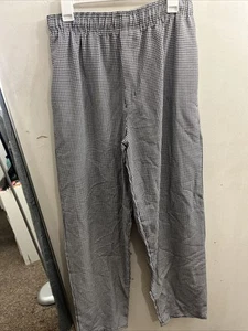 Chef Baggy Checkered Pants Elastic Waist, Draw String, Sizes Medium & Large & XL - Picture 1 of 5