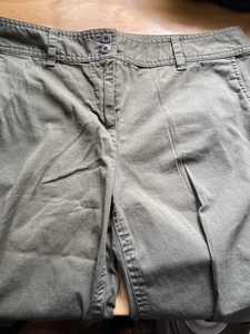 Liz+Co. Women's Ankle-Tie Cargo Parachute Pants Olive Green, Size 10 - Picture 1 of 7
