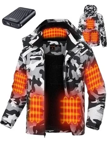 GOTOBI✨Men's Heated Jacket✨W/12V 18400mAh Battery Pack✨Sherpa Lined✨Size XXL - Picture 1 of 8