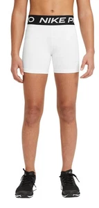 Nike Girls' Pro 4” Shorts (White) DA1033-100 - Picture 1 of 3