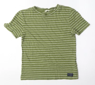 Jack Wills Unisex Green Striped T-Shirt M - Image 1 of 4