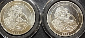 Lote de 2-1986 SMC California Coin and Precious Metals Association Plata .999 - Imagen 1 de 11