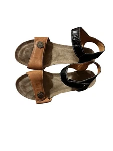 Taos Damen Sandalette Carousel 2 Riemchen Leder Keilabsatz Colorblock Gr. EU 39 / 8 - Bild 1 von 15