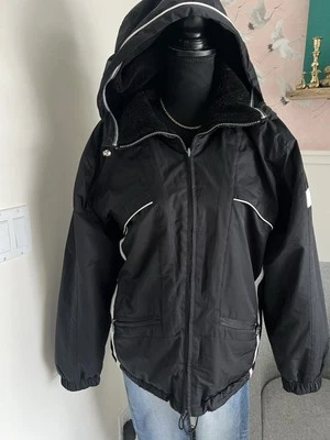 Chaqueta de esquí Nils para mujer talla 8/grande negra/blanca forrada de lana con cremallera frontal Foto 1 de 4