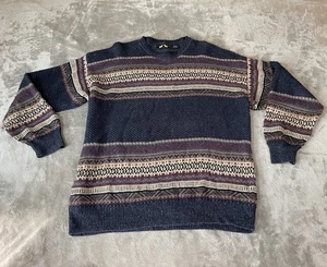 Vintage Woods & Gray Mens Sweater Size L Knit Grandpa Outdoors Preppy Casual - Picture 1 of 6