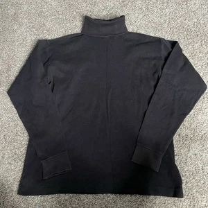 Sudadera De Colección Gap Para Hombres XS Negra Cuello Alto Vellón Años 90 Mínima Preppy Usada en Excelente Condición En Blanco - Imagen 1 de 7