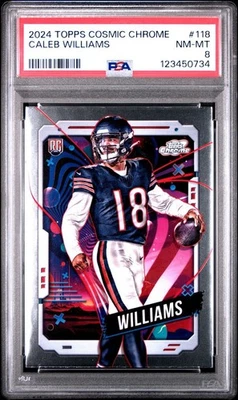 2024 Topps Cosmic Chrome - Rookies Caleb Williams #118 (RC) PSA 8 - Image 1 of 2