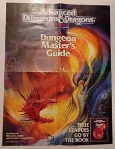 Dungeon Master's Guide Promo Poster (16x21 Zoll) Vintage TSR AD&D Magazin Einlage - Bild 1 von 4