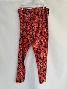 LulaRoe Leggings Womens TC2 Black With Red Hearts - Picture 1 of 2