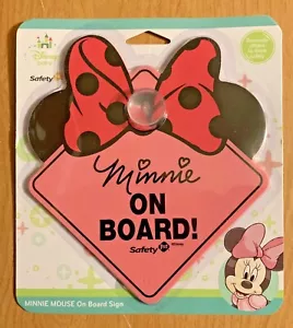Baby On Board Disney Baby Minnie Mouse On Board Car Decal Sign Safety 1st - Picture 1 of 2