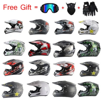 Off-road Casco Motorcycle Helmet Dirt Bike Motocross Helmet +3Pc Free Gift - Image 1 of 4