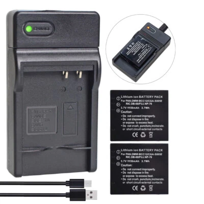 2x Battery +Charger for Ricoh DB-60 R3 R4 R5 R30 R40 GR R50 R-50 Digital DB60 - Image 1 of 4
