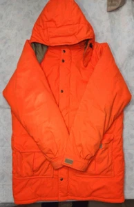 Gamehide Blaze Orange Deer Hunting Camp Insulated Heavy Warm Parka Hooded LT - Picture 1 of 9