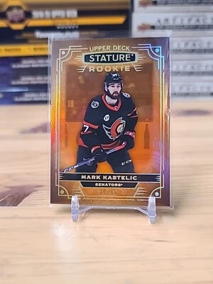 Mark Kastelic 2022-23 Upper Deck Stature Rookie Orange /45 #134 Senators - Image 1 of 2