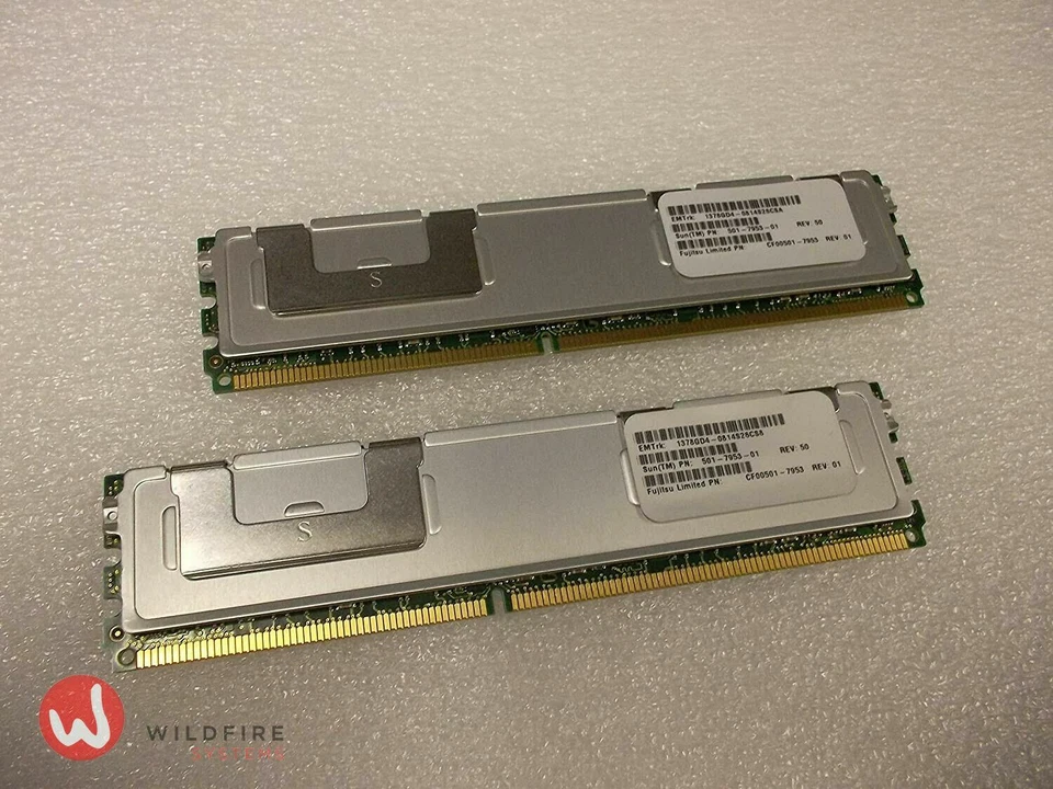 Sun SESX2B1Z 4GB Memory Kit (2 x 2GB DDR2-667/PC2-5300 1.8V DIMM P/N 501-7953) - Image 1 of 1