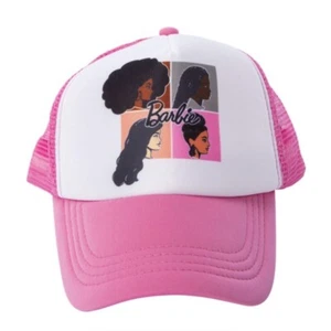 Cappello camionista retrò BARBIE rosa e bianco - Taglia unica - NUOVO CON ETICHETTE - Foto 1 di 3