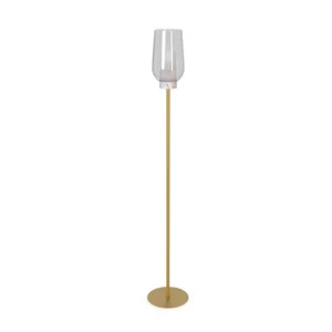Lampada da terra piantana in vetro trasparente design moderno oro 1 luce MN-269 - Picture 1 of 1