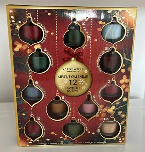 12 Days of Scent Advent Calendar Scentworx Pine Cinnamon Berry Candles Sparking - Picture 1 of 16