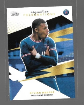 2021-22 Topps PSG Team Set Celebrations #32 Kylian Mbappe Paris Saint-Germain - Image 1 of 2