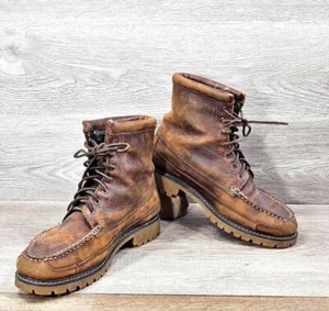 Eastland Charlie 1955 Women's Brown Boots Lace-up Faux Fur Winter Shoes 7.5 - Picture 1 of 14