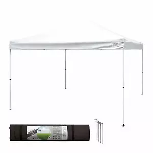 White Portable Shade Canopy Camping Tailgating Rain Shelter Outdoor Pop Up Tent - Picture 1 of 3