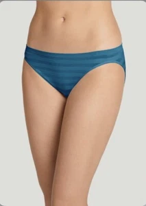 Jockey 1306 Matte & Shine Gypsy Teal Hi Cut Panty Size 5/S NEW - Picture 1 of 8