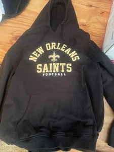 New Orleans Saints Football Hoodie XL (“Junk Food Clothing LA” Brand) NFL Jacket - Picture 1 of 4