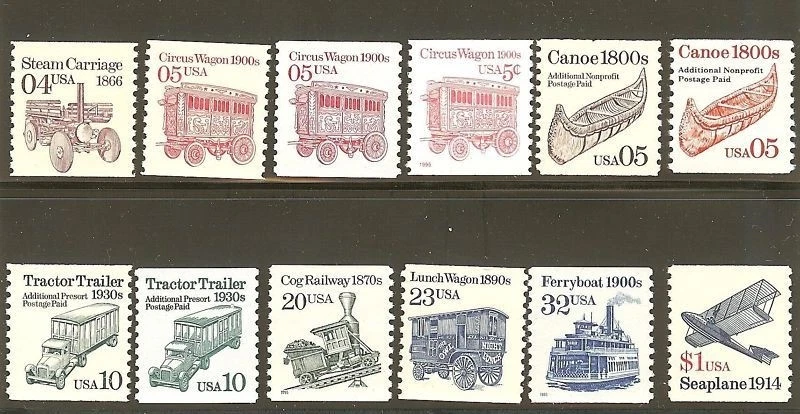 US Scott # 2451 - 2468 Transportation Coils MNH  - Image 1 of 1