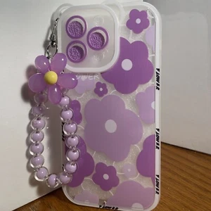 Flower Print Phone Case With lanyard /Compatible with iphone 14 pro max - Picture 1 of 2