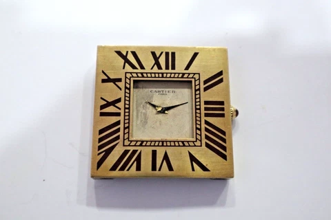 Cartier Paris France Desk Folding Quartz desk Clock Case only for parts Cover