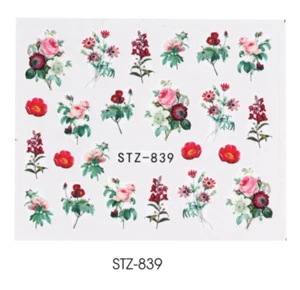 Nail Art Water Transfer Sticker Flower Flora Rose Daisy Decals STZ839 NS10 - Picture 1 of 1
