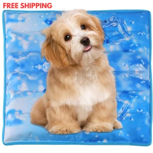 Summer Cooling Pet Water Bed Cushion Ice Pad Dog Sleeping Square Mat - Picture 1 of 6
