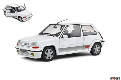 RENAULT 5 GT TURBO 1989 MK2 White Givre Nacre Solido Die Cast 1/18 S1810002 - Immagine 1 di 4
