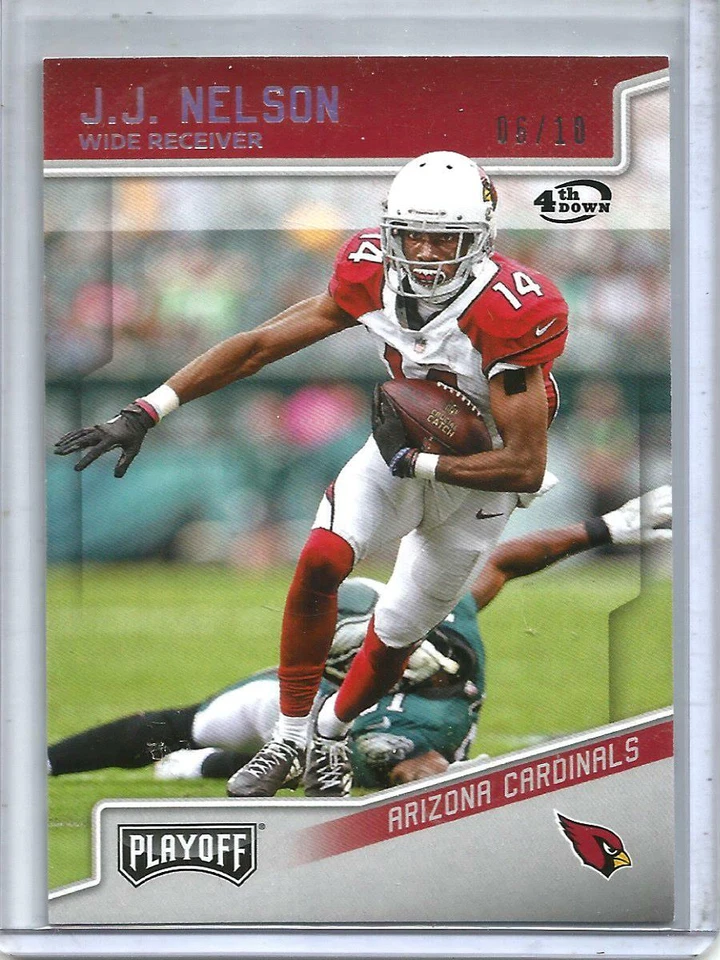J.J. Nelson 2018 Panini Playoff 4th Down #06/10 - Image 1 of 1