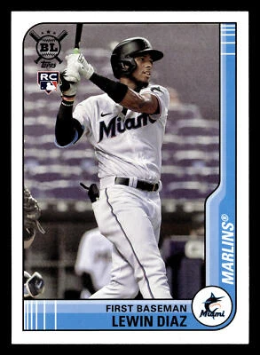 Lewin Diaz 2021 Topps Big League #26 Miami Marlins ROOKIE - Image 1 of 2