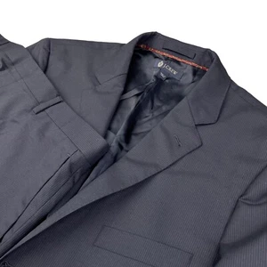 J.Crew Men’s Aldridge 100% Wool 2-Button Suit Navy Blue Stripe • 42L | 38x30 - Picture 1 of 20