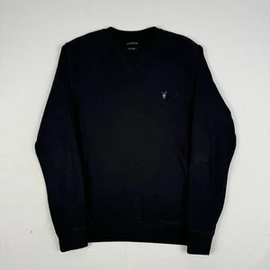 All Saints Sweatshirt Sweater Wilde Crew Neck Ramskull Size XS Black - Picture 1 of 6