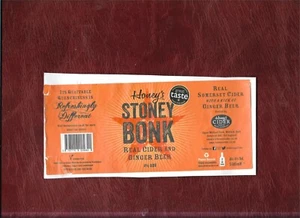 Cider bottle labels - Stoney Bonk - Apple + Ginger Beer cider by Honey's of Bath - Picture 1 of 6