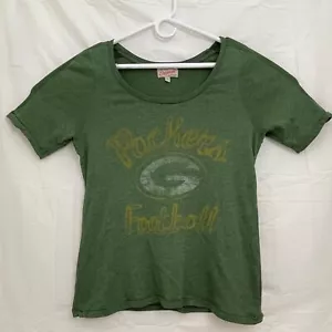Vintage Packers Thermo Schulter Damen L T-Shirt Grün Junk Food Originals - Bild 1 von 6