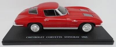 HACHETTE 1/24 Chevrolet Corvette Stingray 1963 Rosso IN Blister Box - Immagine 1 di 4