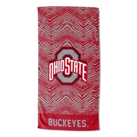 Northwest NCAA Ohio State Buckeyes State Line Beach Towel, 30x60 Cover