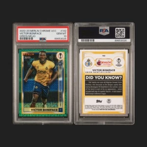 Mojo verde Topps Merlin Victor Boniface 2022-23/99 RC PSA GEM MT 10 - Imagen 1 de 1