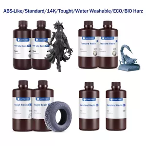 Resina UV ANYCUBIC 2x1 kg tipo ABS/estándar/14K/pensada/lavable en agua/resina ecológica/BIO - Imagen 1 de 25