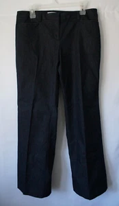 New York & Company Dark Blue Chino Dress Pants Career Slacks Size 8 Average - Picture 1 of 12