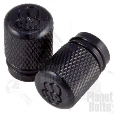 Cubierta de tapa de válvula negra 2x neumático GSXR 600 750 Ninja R1 R6 tapa agarre CNC aluminio Foto 1 de 3